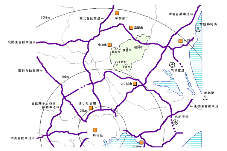 茨城県西部地図