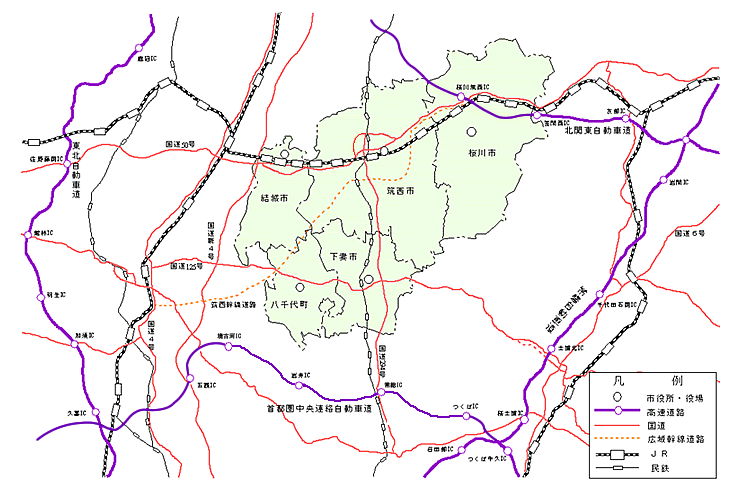 茨城県西部地図