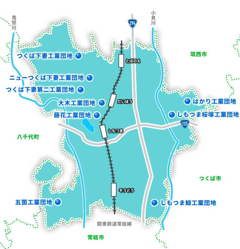 下妻市マップ