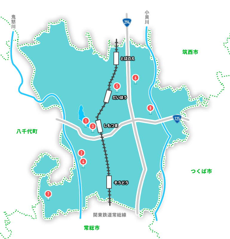 下妻市マップ